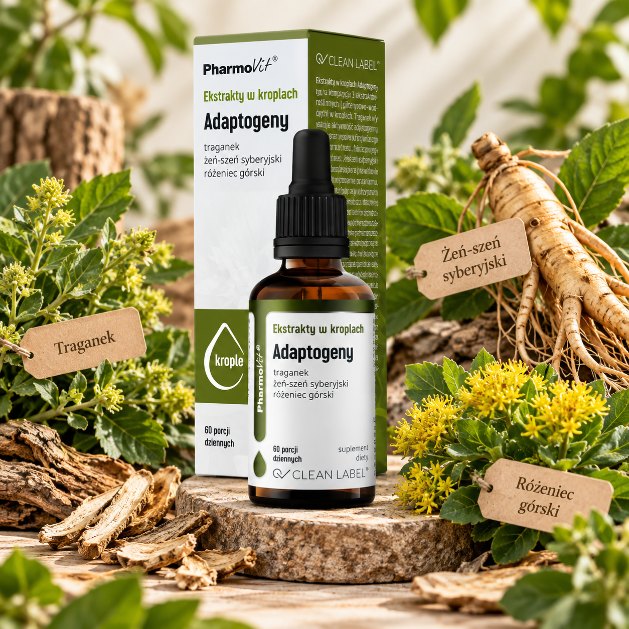 Adaptogeny 30 ml Ekstrakty w kroplach PHARMOVIT