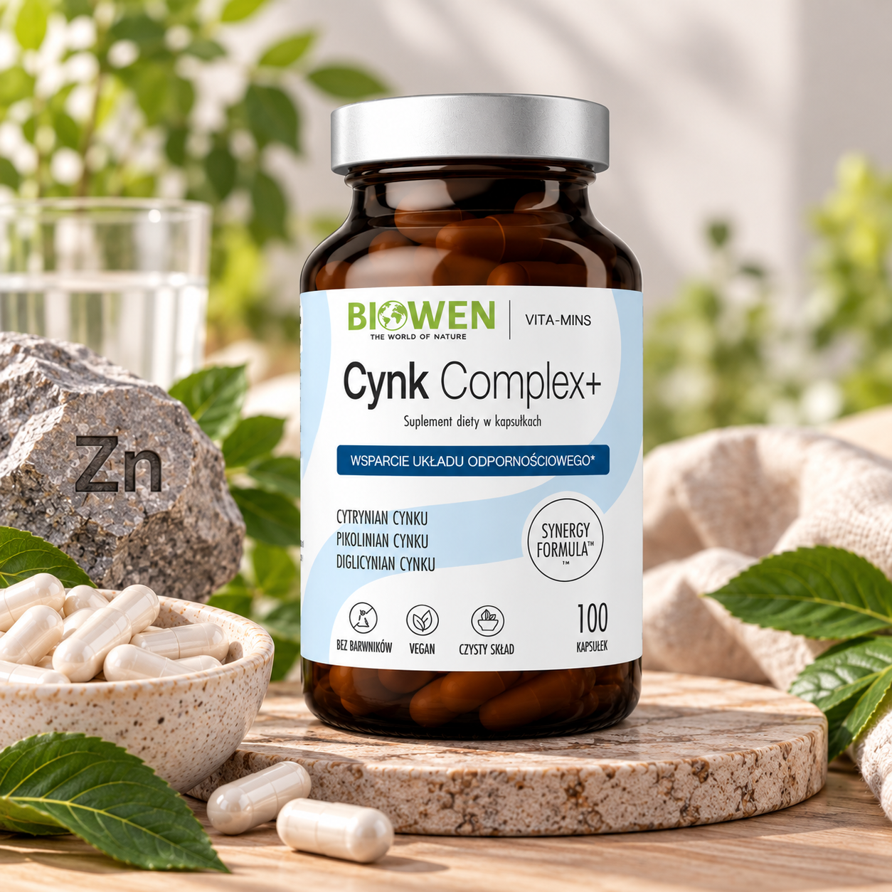 Cynk Complex+ 100 kapsułek BIOWEN