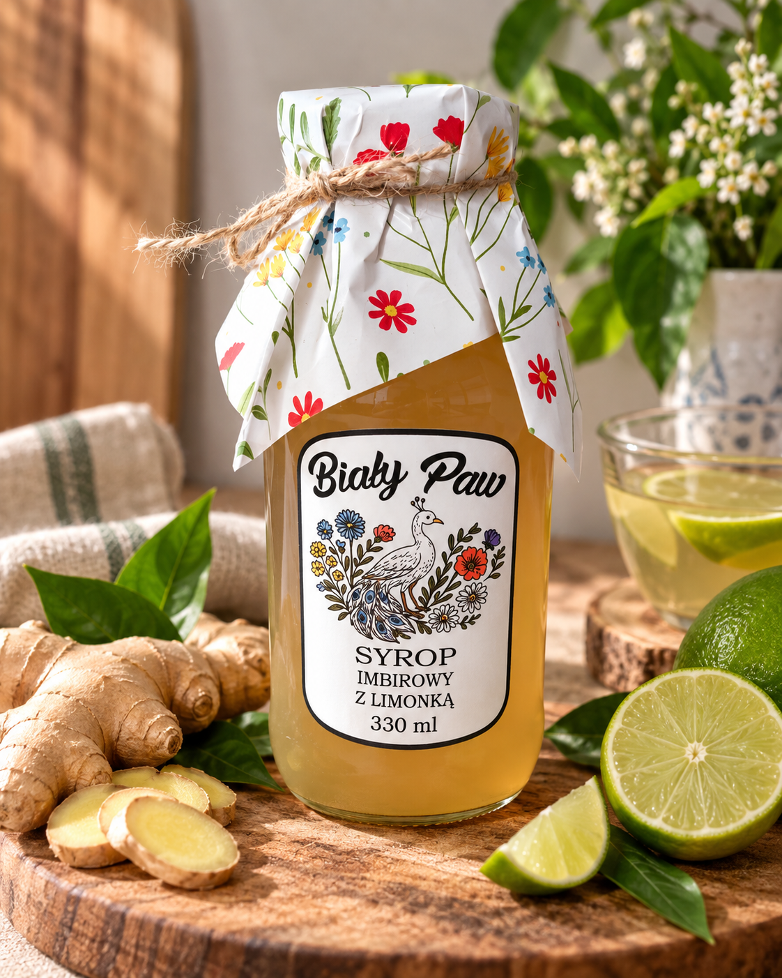 Syrop imbir i limonka 330 ml