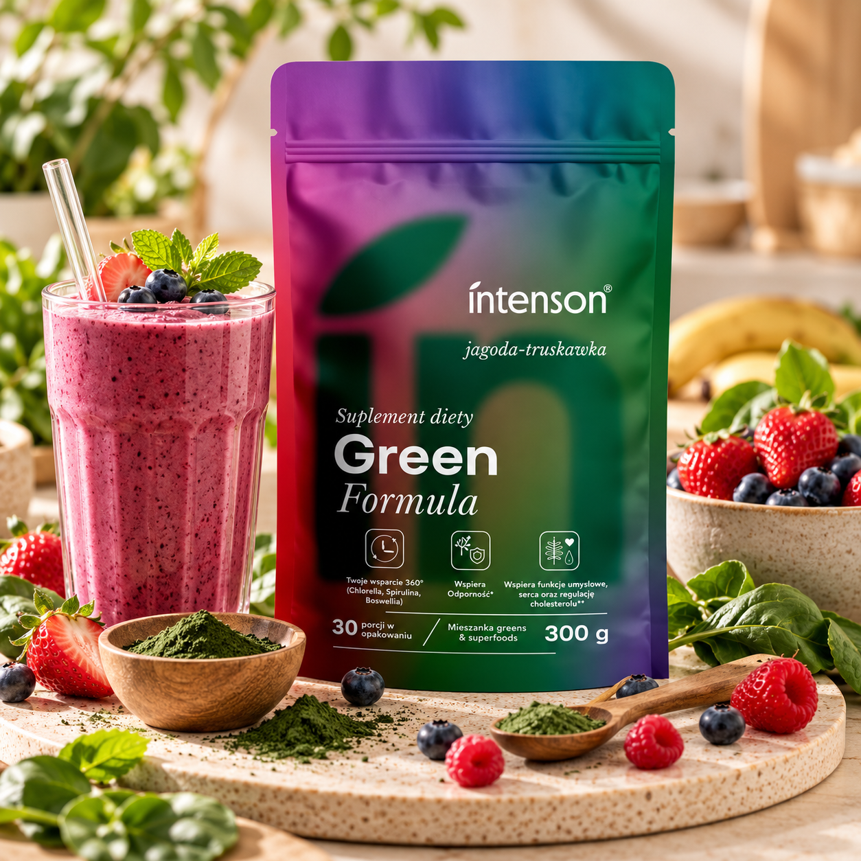 Green Formuła Jagoda Truskawka INTENSON 300 g