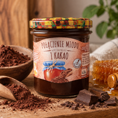 Miód nektarowy kremowany z kakao
