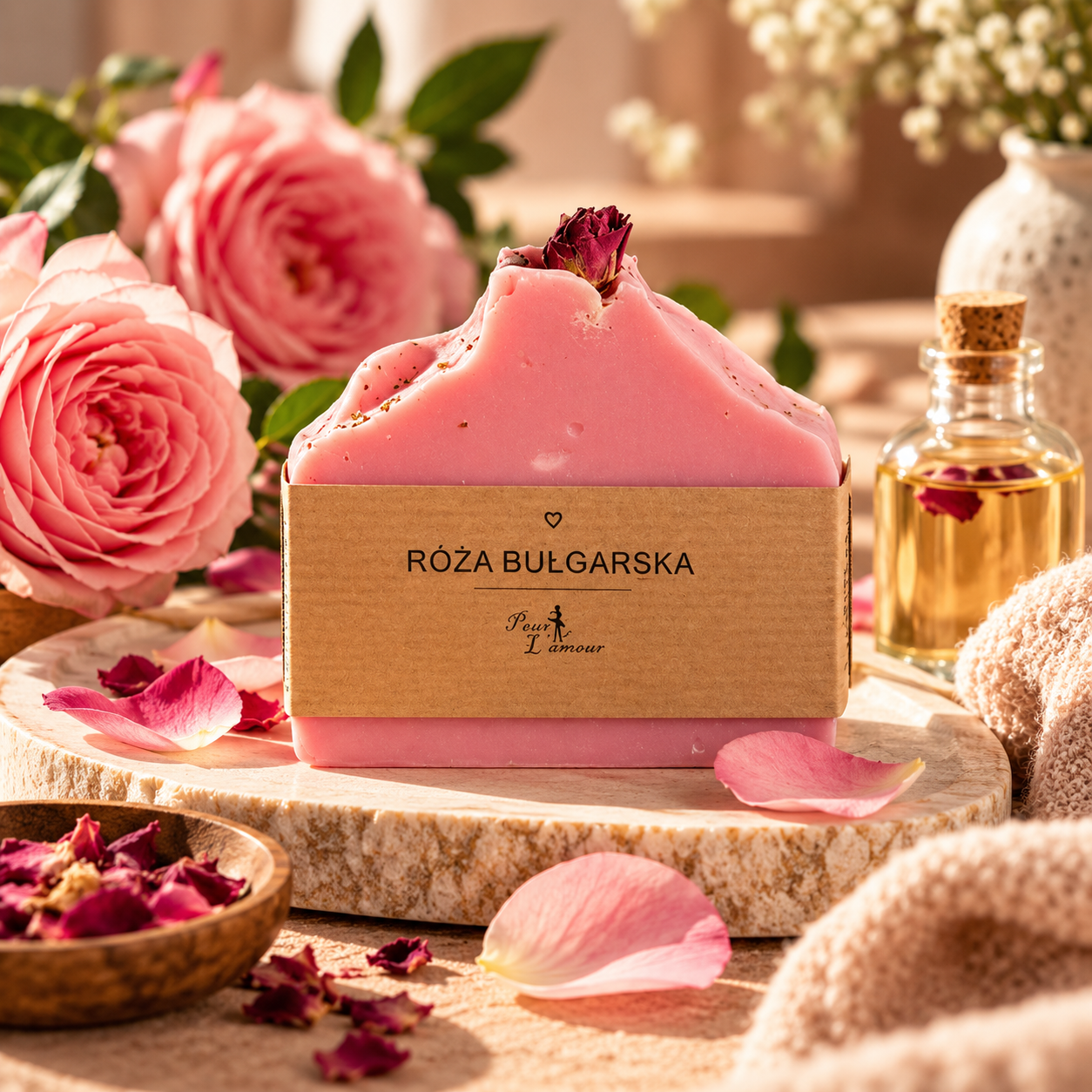 Mydło naturalne Róża Bułgarska