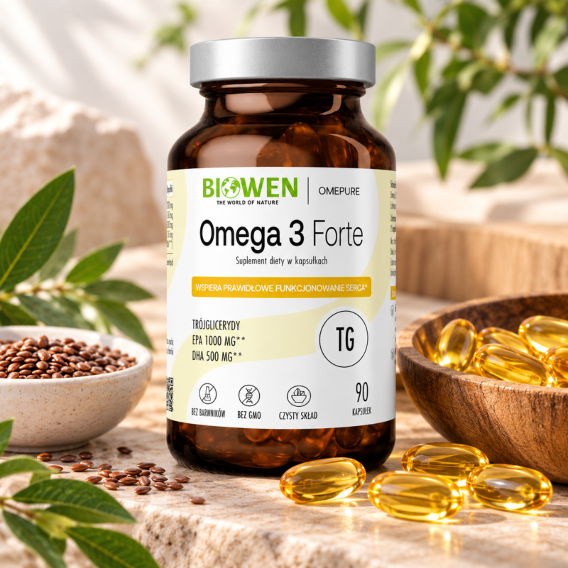 OMEGA 3 Forte 1000 mg EPA, 500 mg DHA BIOWEN – 90 kapsułek