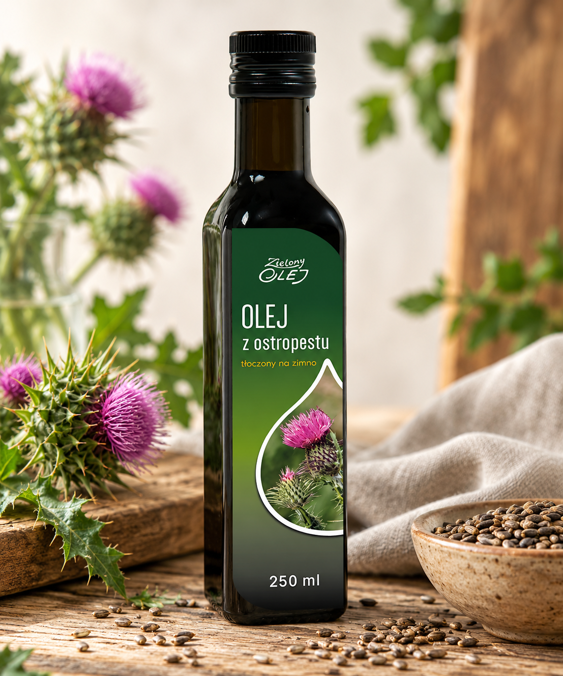 Olej z ostropestu tłoczony na zimno 250 ml