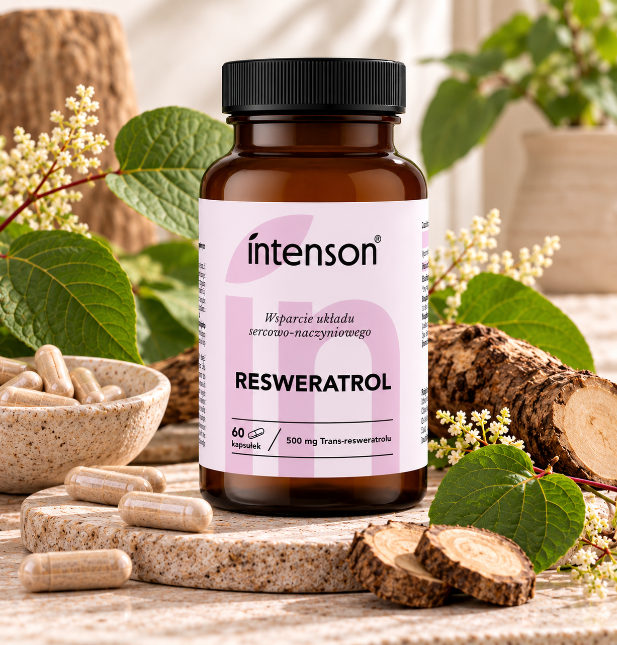Resweratrol 500 mg INTENSON 60 kapsułek