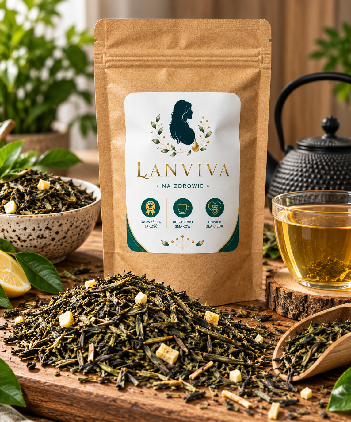 Lanviva Na Zdrowie Sencha Imbir  Cytryna Herbata Zielona 50 g