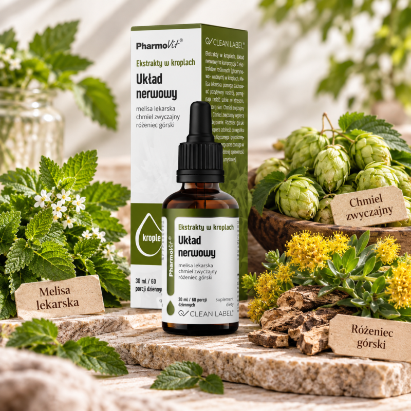 Układ nerwowy Ekstrakty w kroplach 30 ml PHARMOVIT