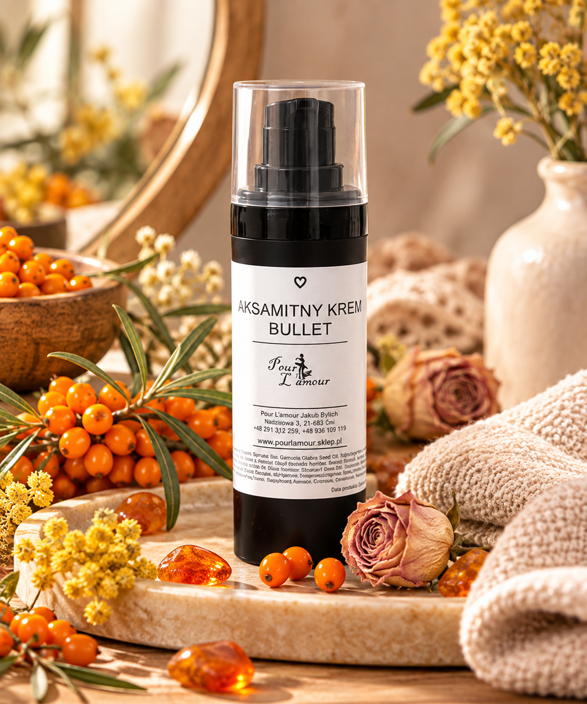 Aksamitny krem BULLET z rokitnikiem do twarzy 30 ml