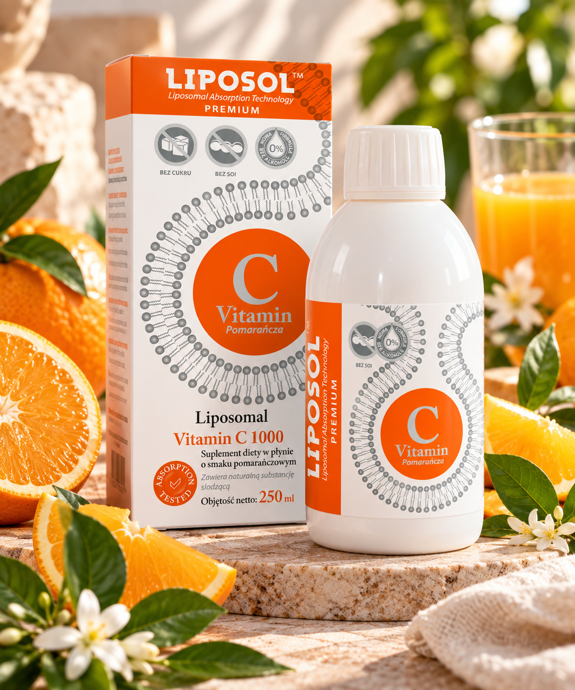 Liposomalna Witamina C1000 Smak Pomarańczowy 250 ml