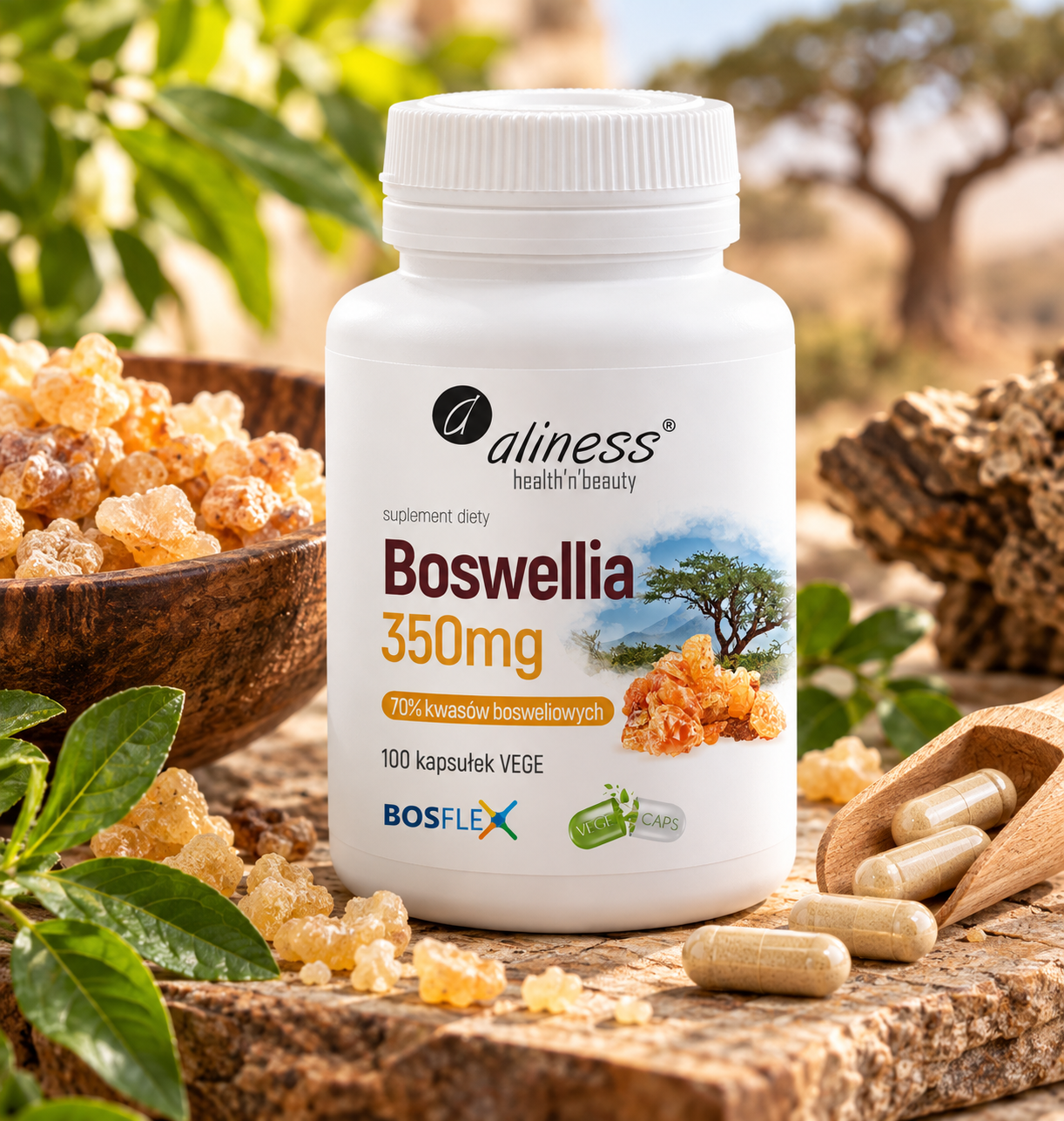 Aliness Boswellia 350 mg BosFlex® 100 kapsułek VEGE