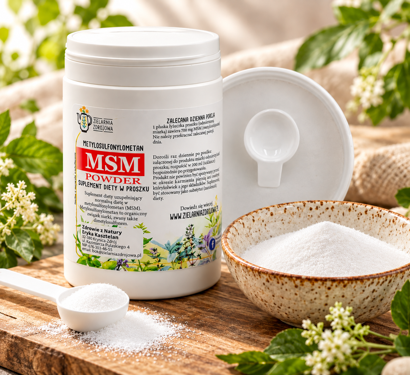 MSM Powder 200 g organiczny związek siarki
