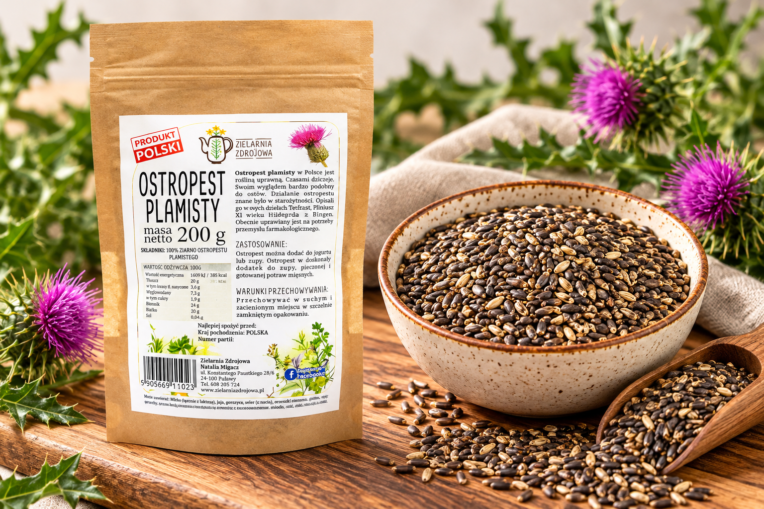 Ostropest plamisty ziarno 200 g