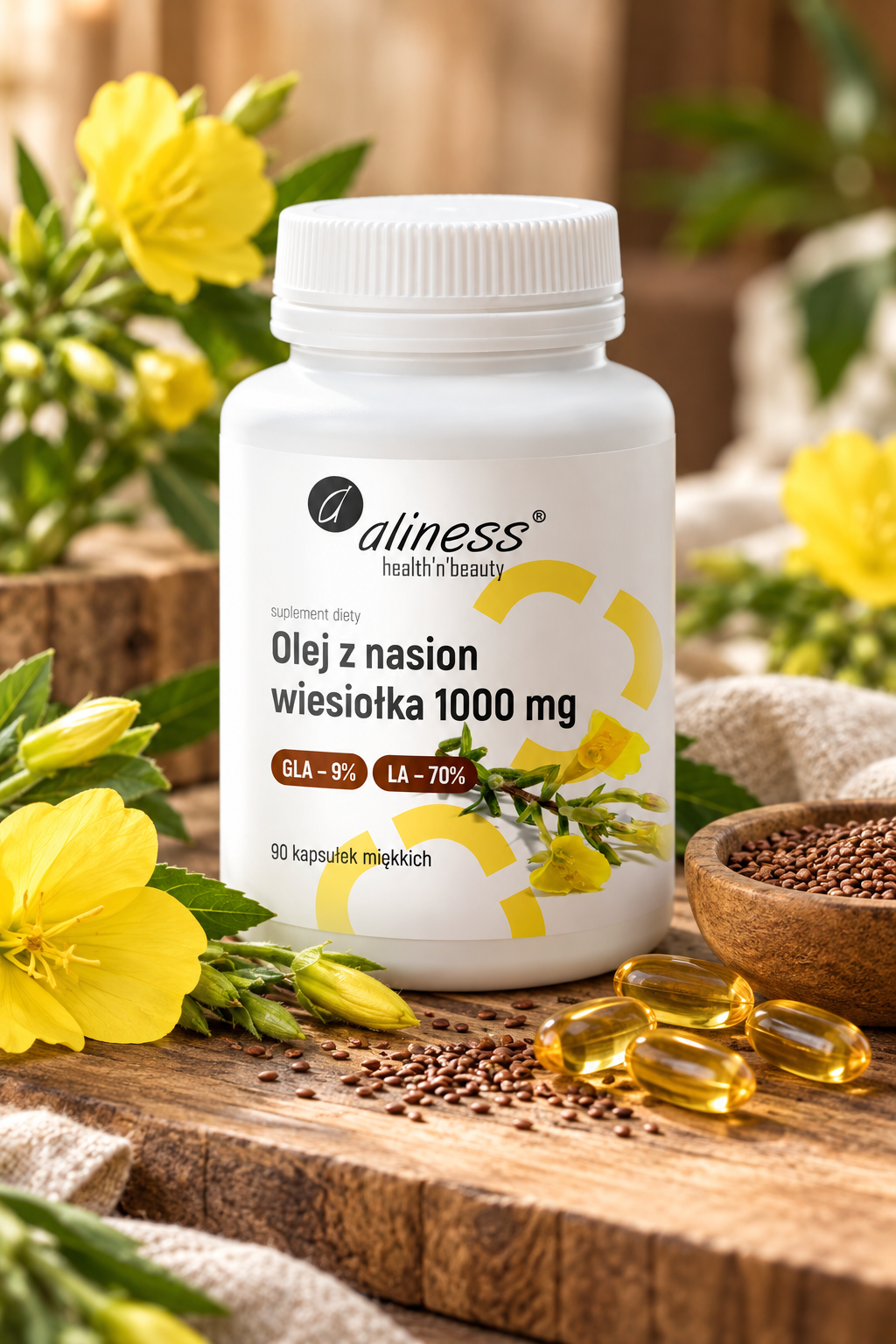Olej z nasion wiesiołka 1000 mg 90 kapsułek