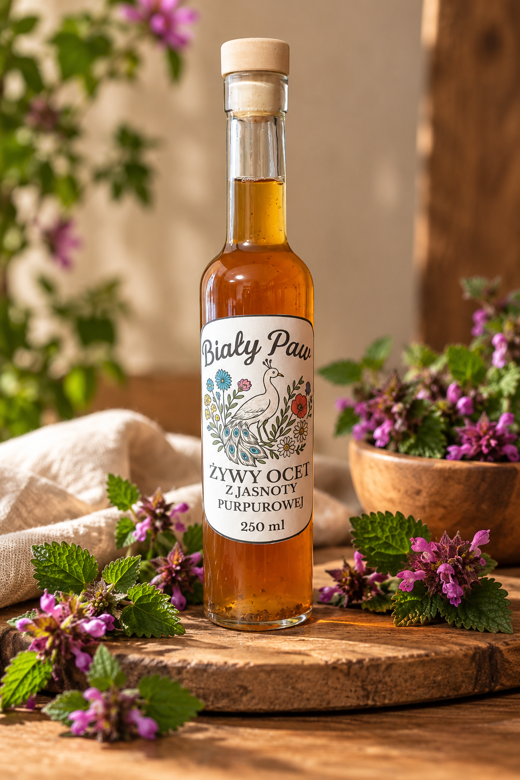 Żywy ocet z jasnoty purpurowej 5%